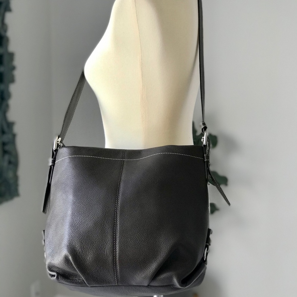 Coach Chocolate Leather Duffle F15064 Shoulder Bag - Picture 1 of 13